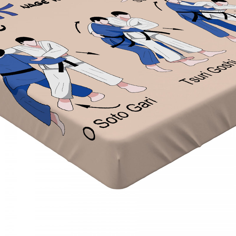 Jiu Jitsu Microfiber Fitted Sheet, Full/Double Fitted Sheet