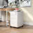3-Drawer Mobile File Cabinet with Lock, All-Steel Rolling Storage Cart with Anti-Tip Design, Fully Assembled Office/Home Cabinet in White