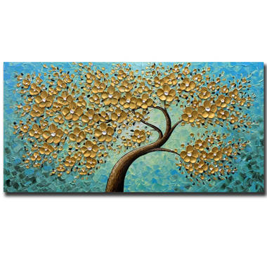 Lucky tree painting - oil painting on canvas Paintings by Larisa Gorlanova  