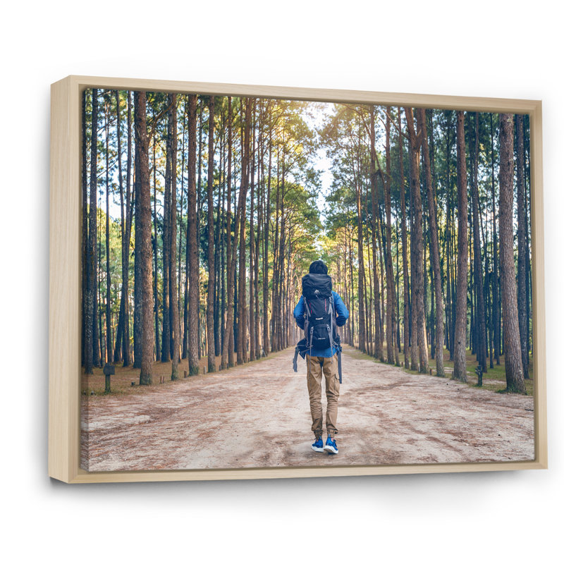 «Wilderness Forest Hike» sur toile, Cadre naturel flottant, H 24 po x l 32 po x P 1 po