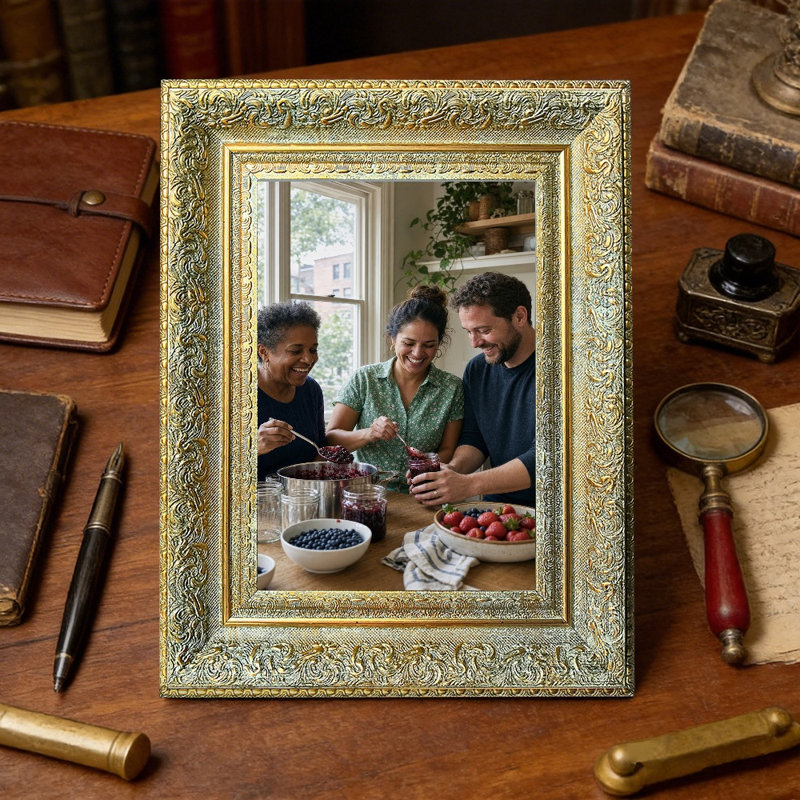 Cadre photo d'inspiration galerie 1PC 5 po x 7 po doré antique