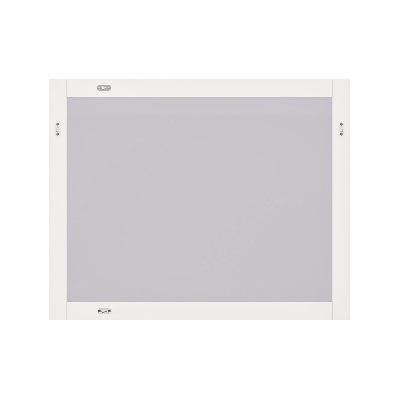 Bernharda 40 in. W x 32 in. H Modern & Contemporary Rectangular Framed Surface-Mount Bathroom Vanity Mirror in Matte White