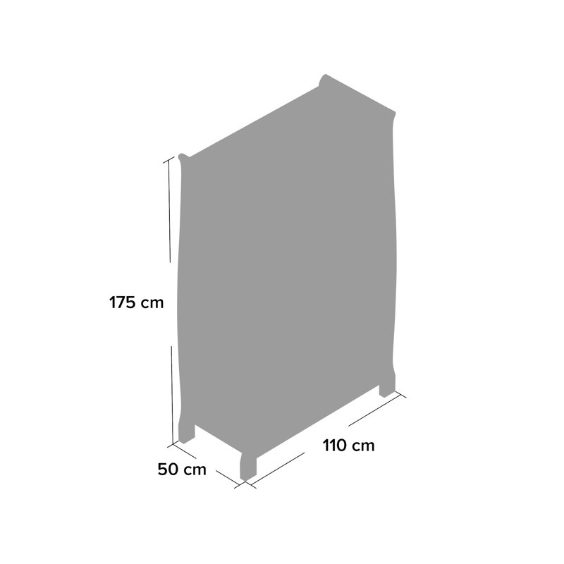 Stamford Sleigh Double Wardrobe, White