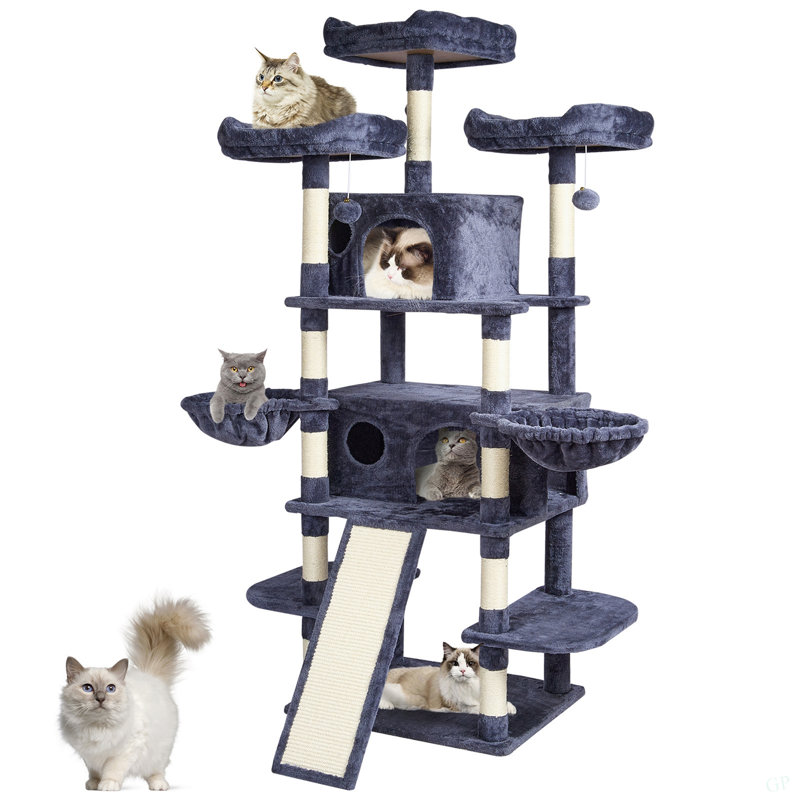 Tour à chat 68,5 "pour chat avec poteaux à griffes