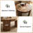 Solid Wood Round 31.5-Inch Farmhouse Circle Center Cocktail Tea Coffee Table for Living Room, Easy Assembly-1422009528