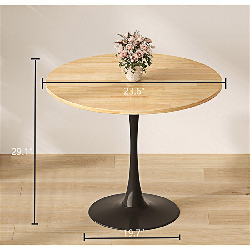 Table basse ronde, Bois naturel
