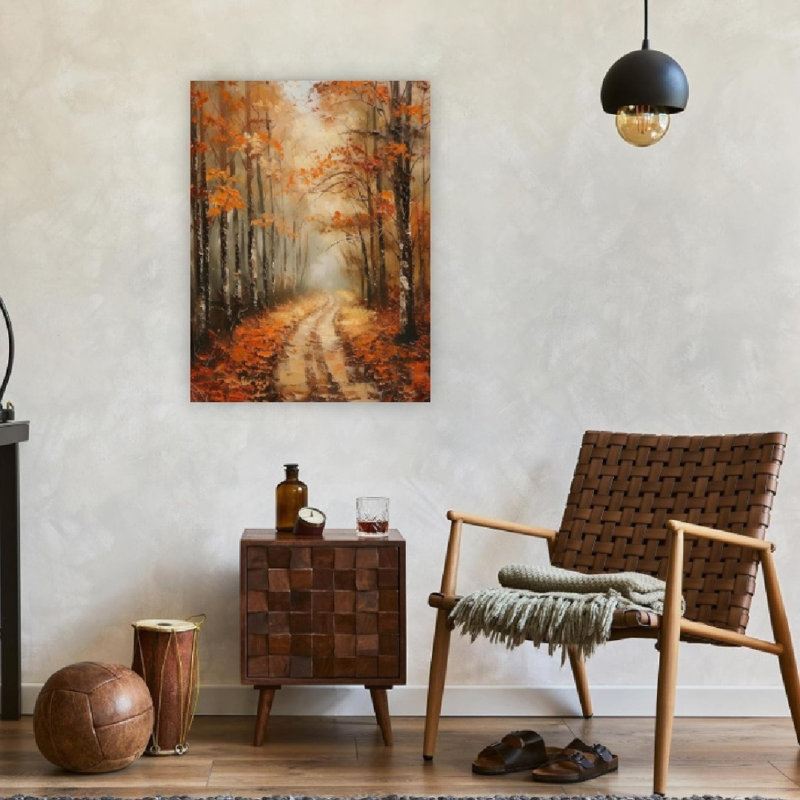 Feuille d'érable, paysage d'automne, art mural, 16 x 20