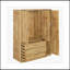 Élégante garde-robe à 4 portes avec 3 tiroirs pour un rangement polyvalent-330637564