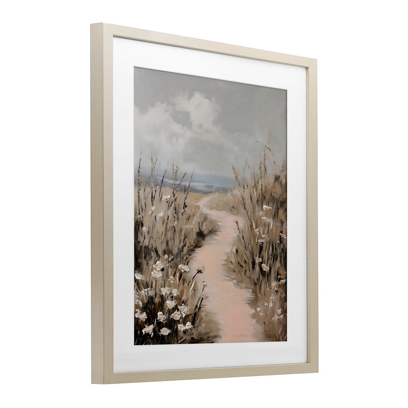 «Blush Coastal Path», reproduction encadrée sous verre, conception de Franklyn Gregory, Brun, H 21 po x l 17 po