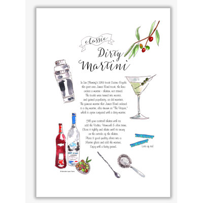 Dirty Martini Cocktail Recipe - Print
