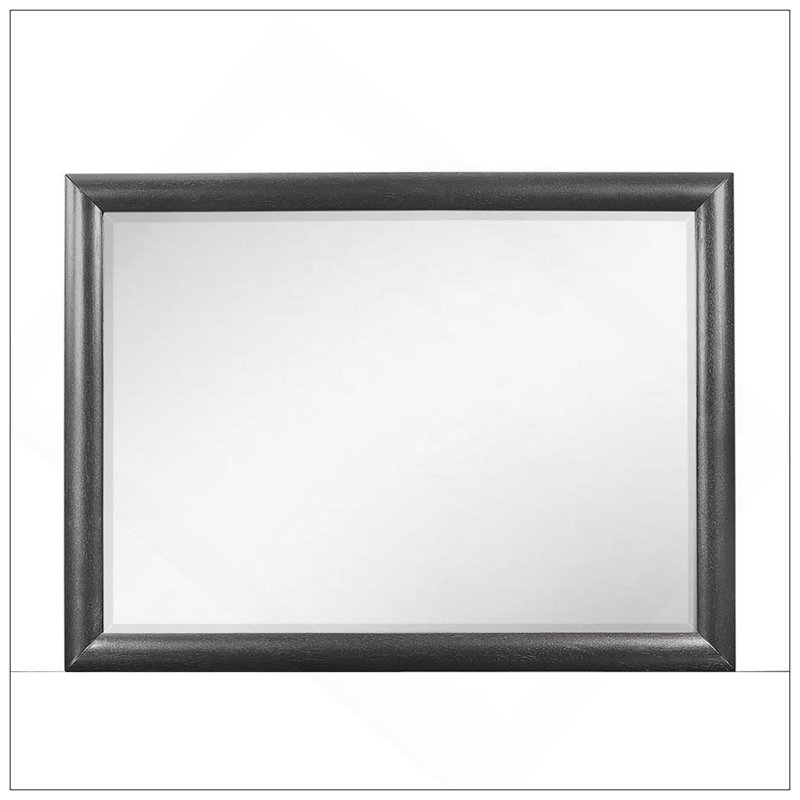 Miroir avec une finition élégante, parfait pour les commodes et les chambres à coucher, rehaussant le décor moderne et traditionnel.