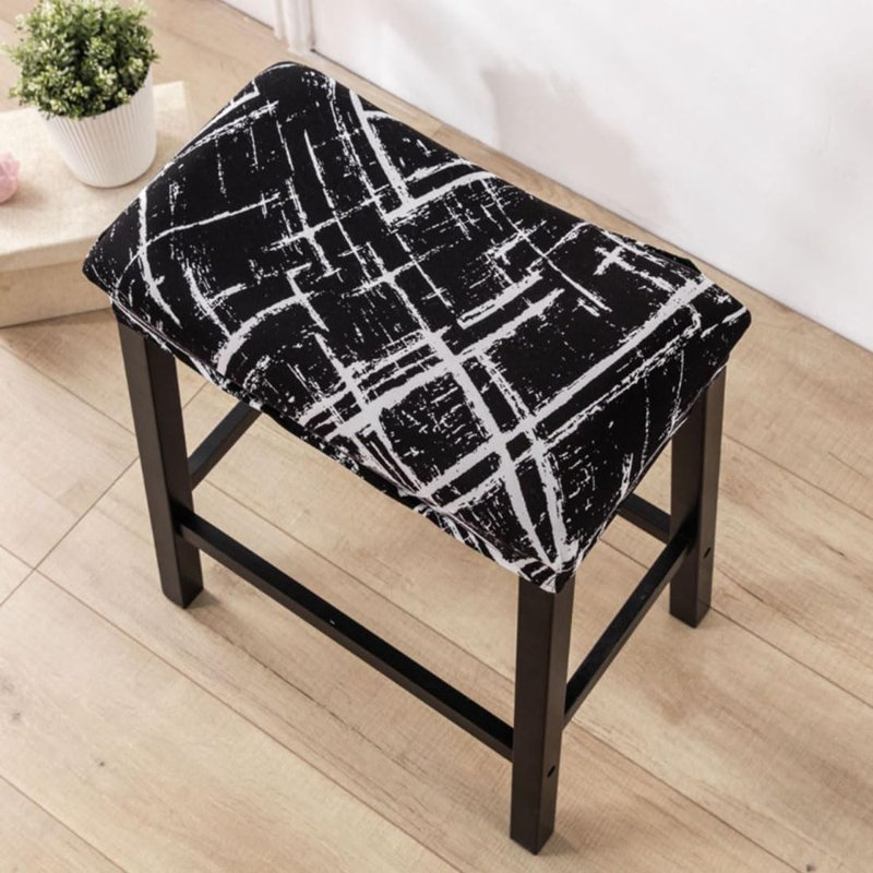 Bar Stool Cover Rectangle Set Of 4 Printed Stretch Counter Height Bar Stools Slipcovers Saddle Stool Slipcover Bench Seat Protector Backless Bar Stools Covers For Kitchen Counter