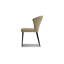 Chaise rembourrée en acier Ariel, blé