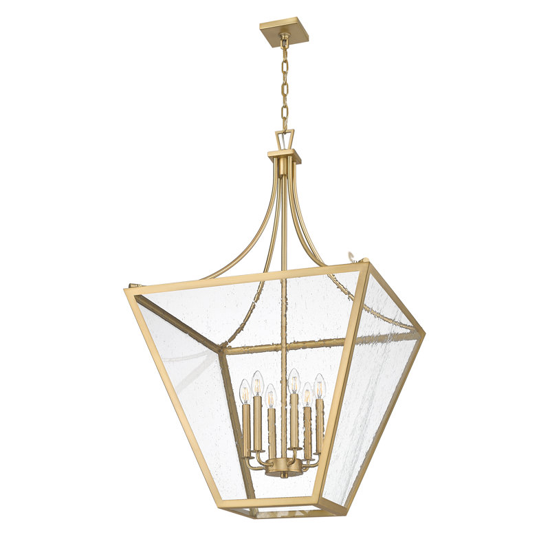 Lustre 6 lumières Montalcino, Laiton frotté