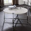 Table basse contemporaine de style contemporain avec finition en chêne blanc sur le dessus, structure en métal, taille 36 x 36 x 18