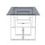 Bloomfield Glass Top Metal Base Dining Table