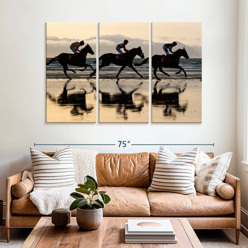 Sirci, course de chevaux en Islande, H 42 po x l 65 po