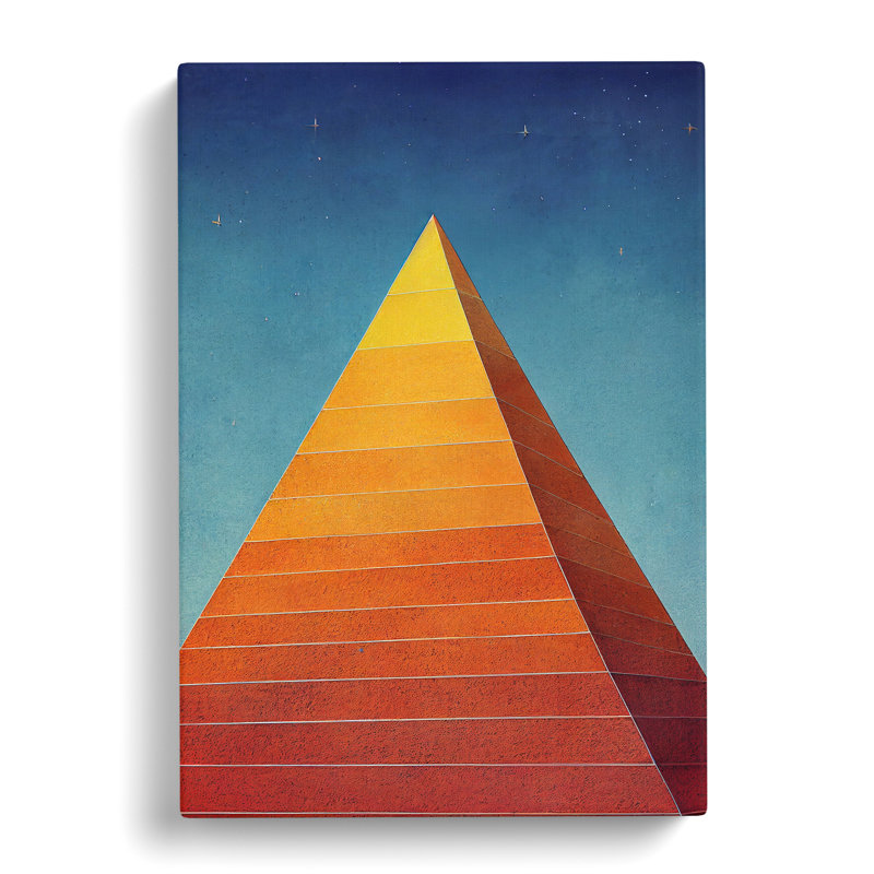 Modern Pyramid - Wrapped Canvas, 76cm H x 50cm W x 3cm D