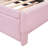 Twin Size Upholstered L-Shaped Upholstered Daybed with Pop Up Trundle, Pink-1691099909