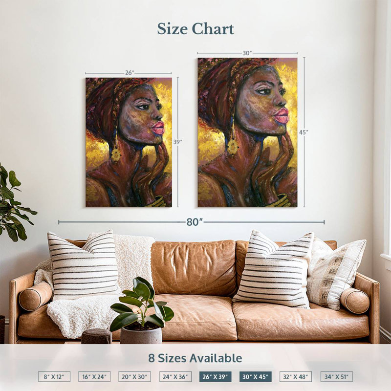 Leisha tribal africain, H 39 po x l 26 po