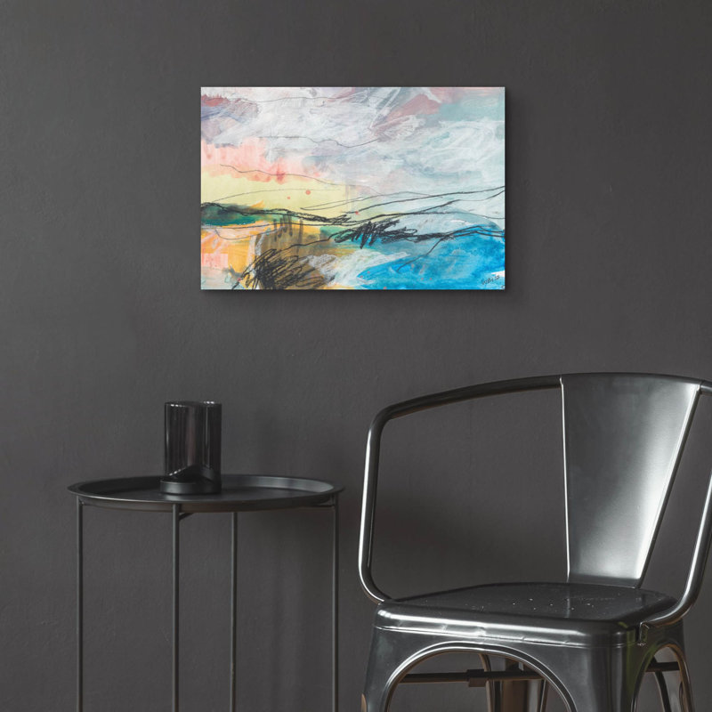  «All The Night Tide» par Jan Weiss, art mural en verre acrylique, 24 po x 16 po