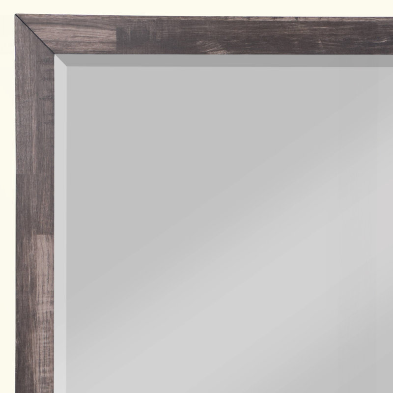 Miroir au fini cerisier foncé