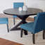 Ensemble de salle à manger 5 pièces Mytzi: table croisée et 4 chaises élégantes-1727524984