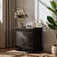 Table de chevet classique en bois - noir, 22 po x 16 po x 22,7 po | Idée cadeau-97076181