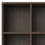 Harper 43"H Solid Wood Mid-Century Modern 6-Cube Bookcase with Drawers, Tapered Legs and Open Cubbies