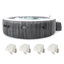 Intex 120 Volt 6 Person 140 - Jet Plastic Round Inflatable Hot Tub in Grey