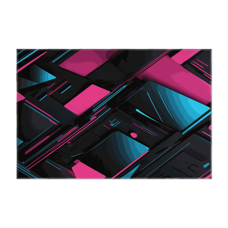 Cosmic Wave Indoor And Outdoor Area Rug, Rectangle 1'6" x 2'6"