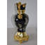 Black And Silver Rounded Hydria Resin Vase Size: 11" X 8" X 18"H