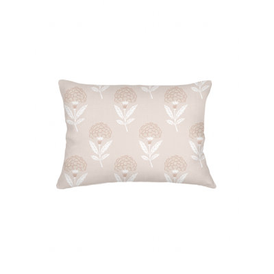 Printed Pillows Linen Floral Accent Pillow