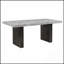 Ensemble de table de salle à manger en faux marbre SUSAN GREY, durable et élégant pour les maisons modernes