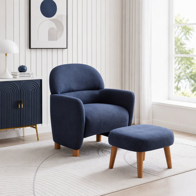 Chaise de loisir rembourrée avec repose-pieds