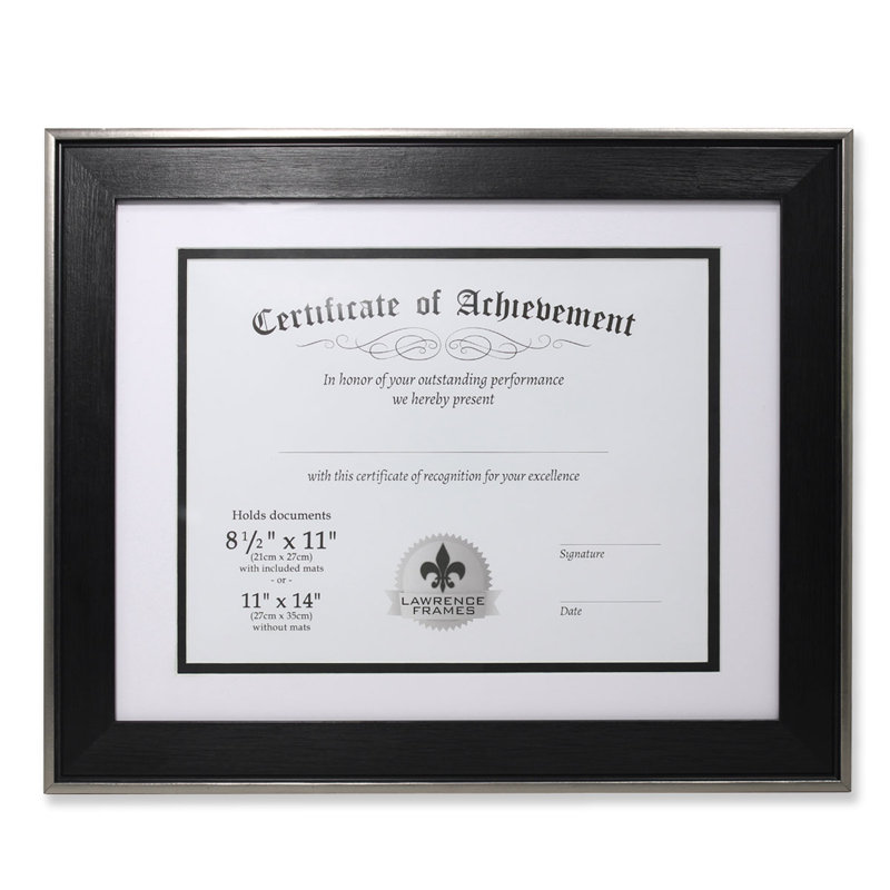 Bittner Matte Picture Frame, Black/Silver
