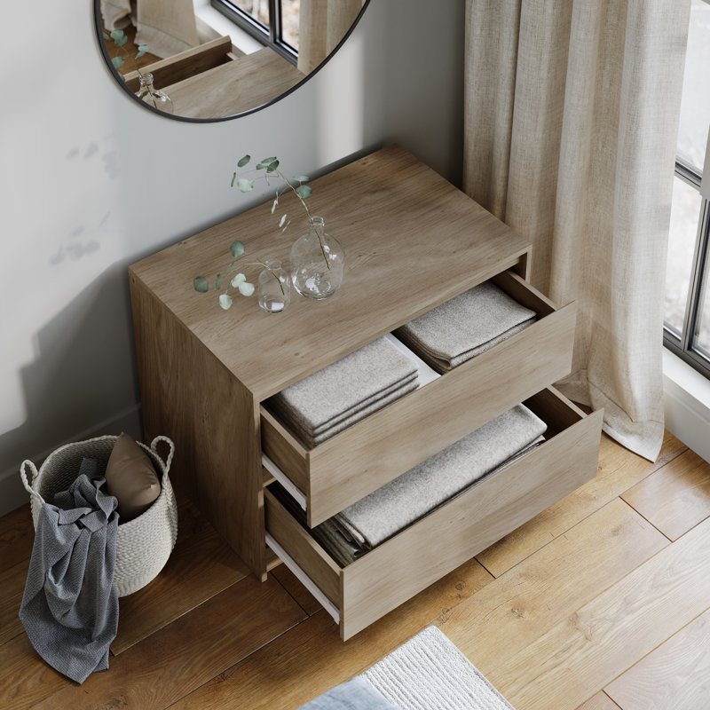 Solid Wood Rectangle Accent Chest, Beige