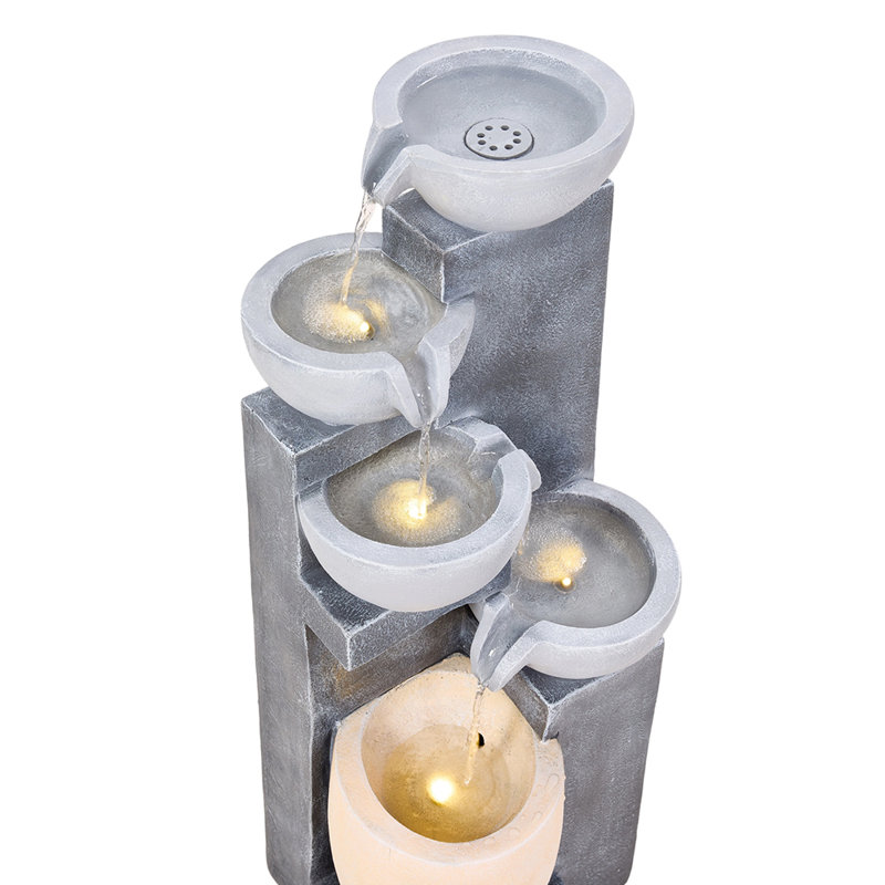 Outdoor Floor Fountain with Lights
