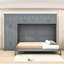 Grand lit escamotable avec armoires et tablettes-744427628