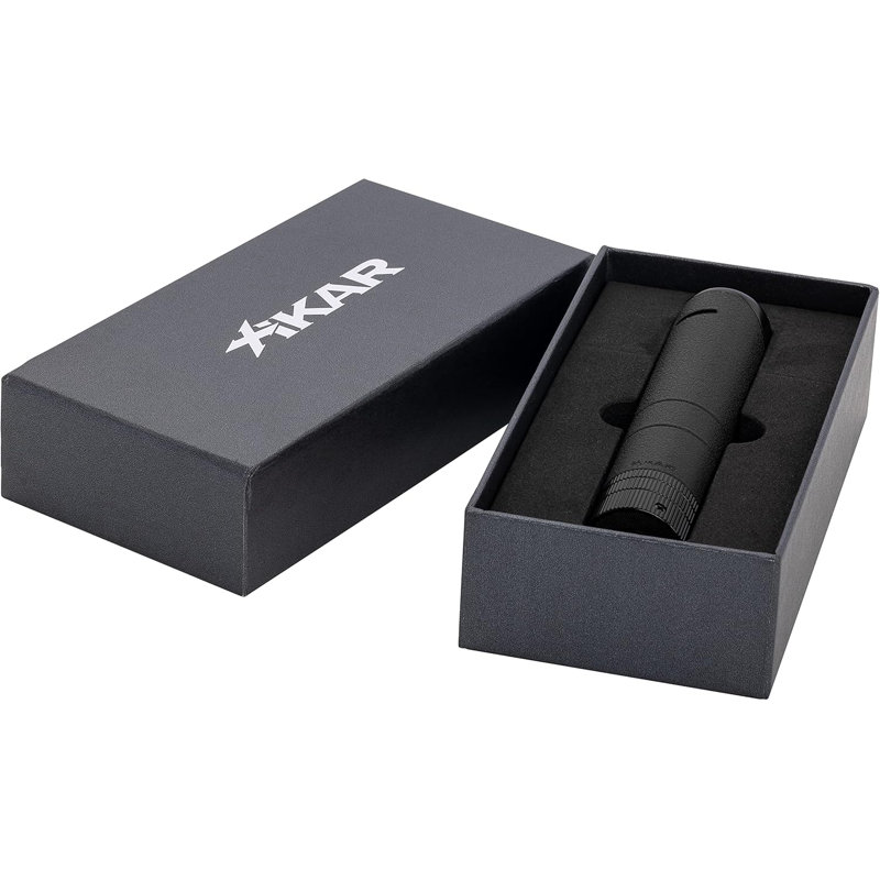 XIKAR Turrim Dual Jet Flame Cigar Lighter, Black