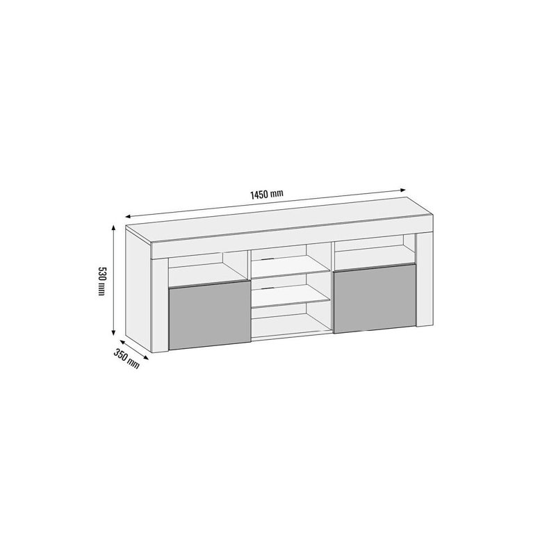 Annagrove TV Stand, Black