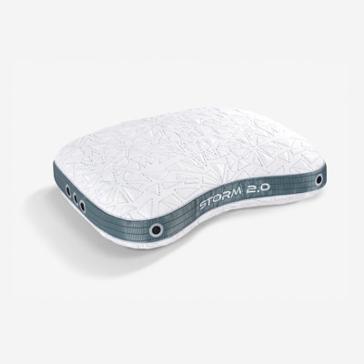 Bedgear Storm Cuddle Curve Performance Cooling Pillow for Side Sleepers- Medium Firmness