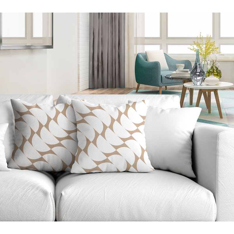 Coussin Piers, Beige, L 15 po x H 15 po