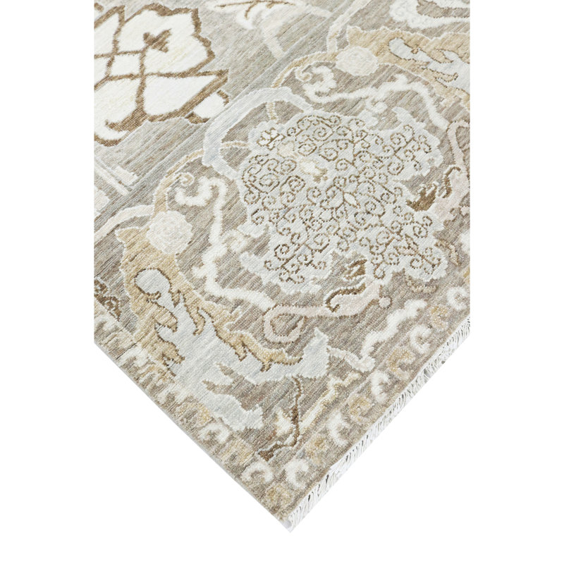 High-Quality Hand-Knotted Camel  Area Rug, Rectangle 5' x 8'