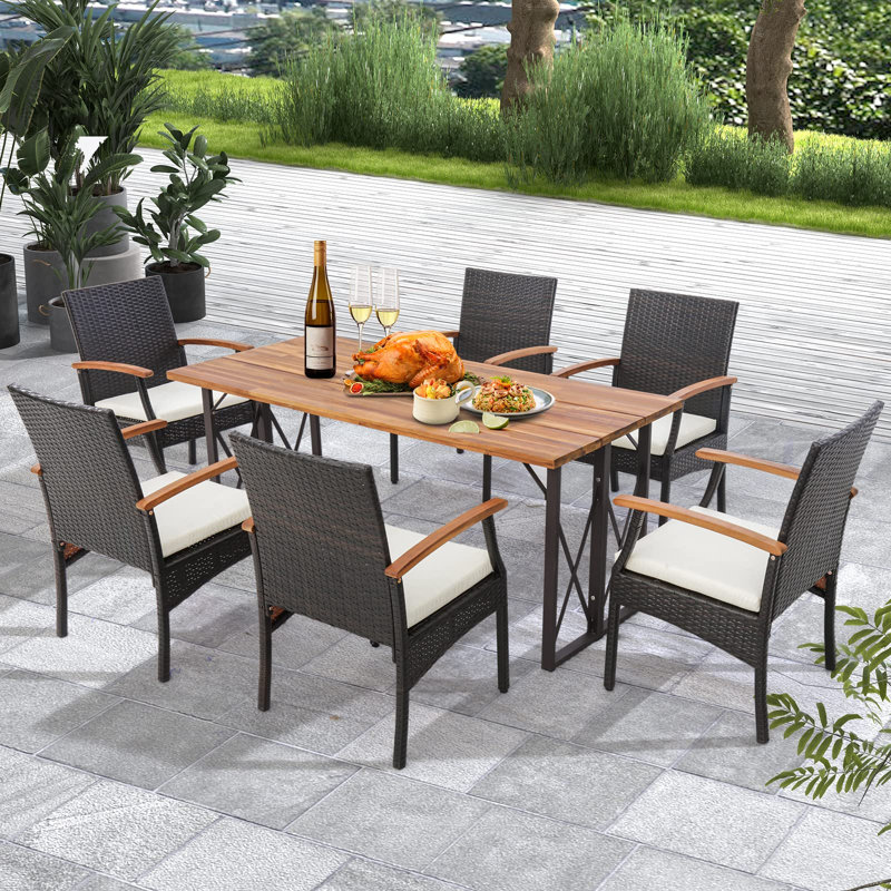 Mitchellville Patio Dining Armchair with Cushion