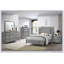Lit gris avec placage Bookmatched-833252969
