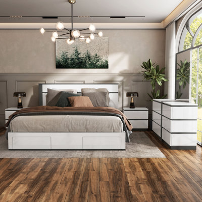 Arakawa 5-Piece Platform Bedroom Set with Storage Bed