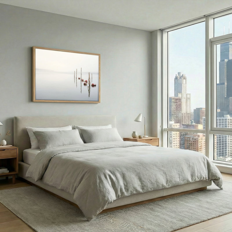 Calm Water Canvas Wall Art Oil Painting Print Set Of 1, Natural, H 24 po x l 36 po