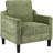 Mid-century Accent Chair, Modern Upholstered Chenille Armchair & Padded Reading Chair, Removable Cover & Wood Legs Living Room chair, Single sofa For small Space/apartment(Green)-1335270407-1328341848