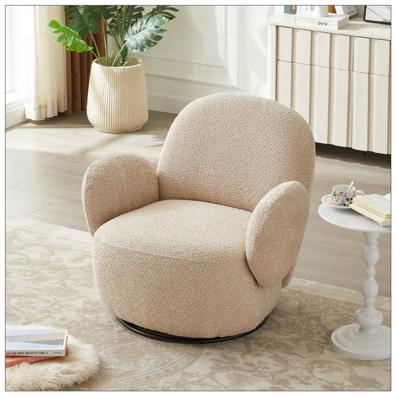 Chaise d'appoint pivotante pour le salon avec un confort semblable à un nuage et une conception compacte, parfaite pour les espaces modernes